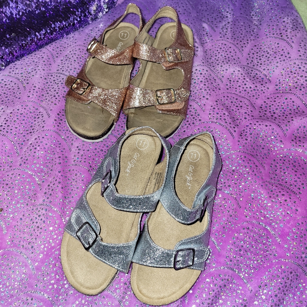 Girls Cat and Jack sandles 11C